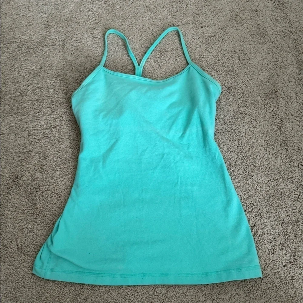 Lululemon- Teal Power Y Activewear Workout Tank Top
